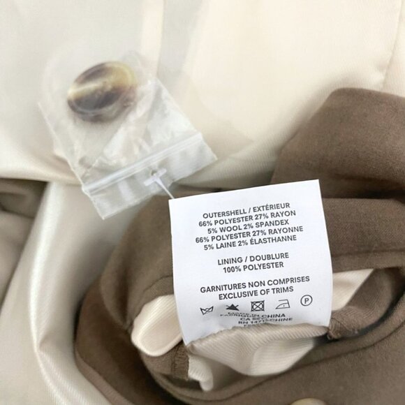 FRANK AND OAK WOOL BLEND DOUBLE BREASTED BLAZER IN BROWN CHOCOLATE CHIP - XS - Picture 12 of 12